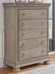 Best Deals Furniture - Ashley Furniture - Lexorne Chest of Drawers - Five Drawer Chest / Gray - B924-46