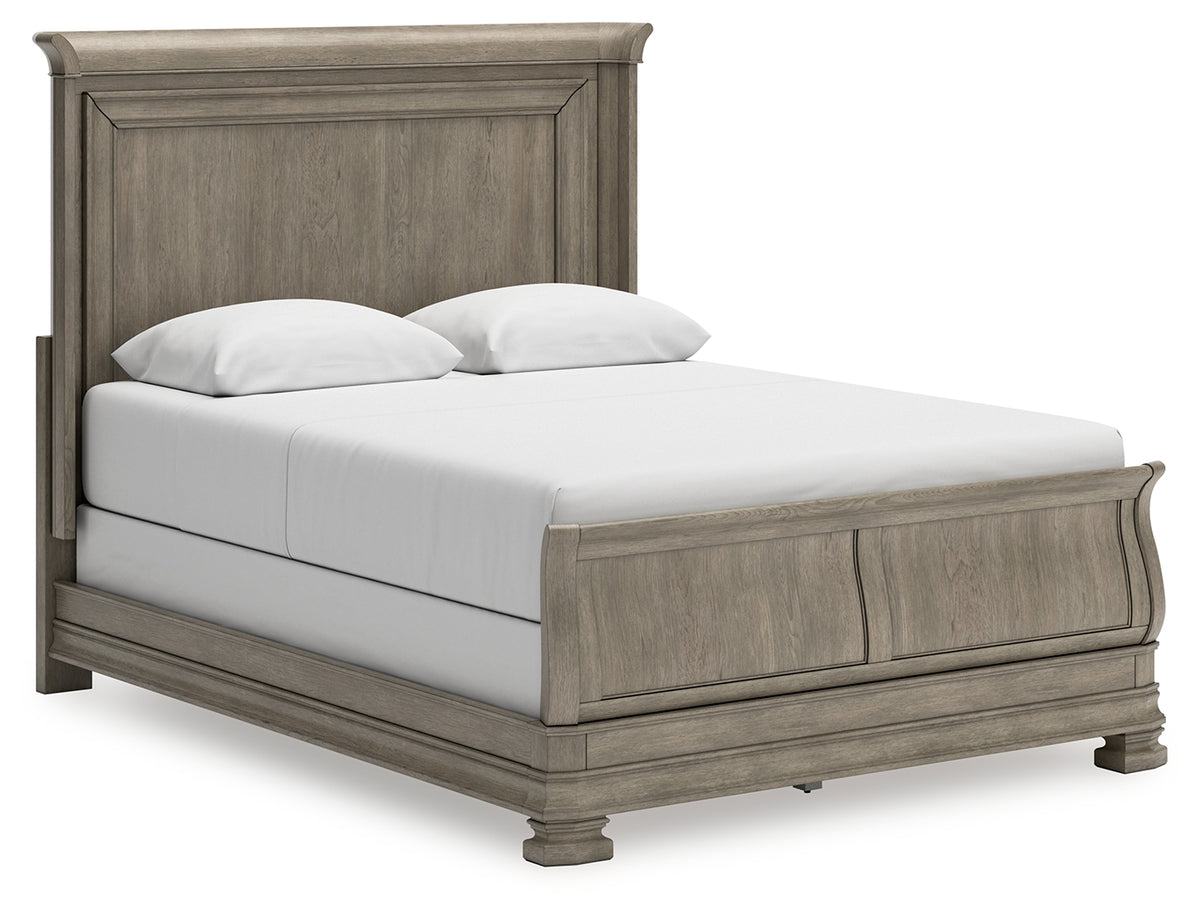 Best Deals Furniture - Ashley Furniture - Lexorne Queen Sleigh Bed - Queen Sleigh Bed / Gray - B924B2