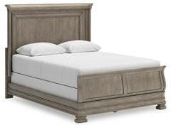Best Deals Furniture - Ashley Furniture - Lexorne Queen Sleigh Bed - Queen Sleigh Bed / Gray - B924B2