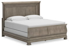 Best Deals Furniture - Ashley Furniture - Lexorne California King Sleigh Bed - California King Sleigh Bed / Gray - B924B5
