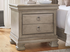 Best Deals Furniture - Ashley Furniture - Lexorne Nightstand - Three Drawer Night Stand / Gray - B924-93