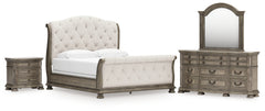 Best Deals Furniture - Ashley Furniture - Ardenfield King Sleigh Bed, Dresser, Mirror and Nightstand - King Sleigh Bed, Dresser, Mirror and Nightstand - B944B7