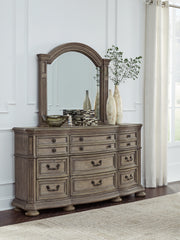 Best Deals Furniture - Ashley Furniture - Ardenfield Dresser and Mirror - Dresser and Mirror / Light Brown - B944B1