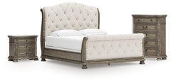 Best Deals Furniture - Ashley Furniture - Ardenfield California King Sleigh Bed, Chest and Nightstand - California King Sleigh Bed, Chest and Nightstand - B944B6