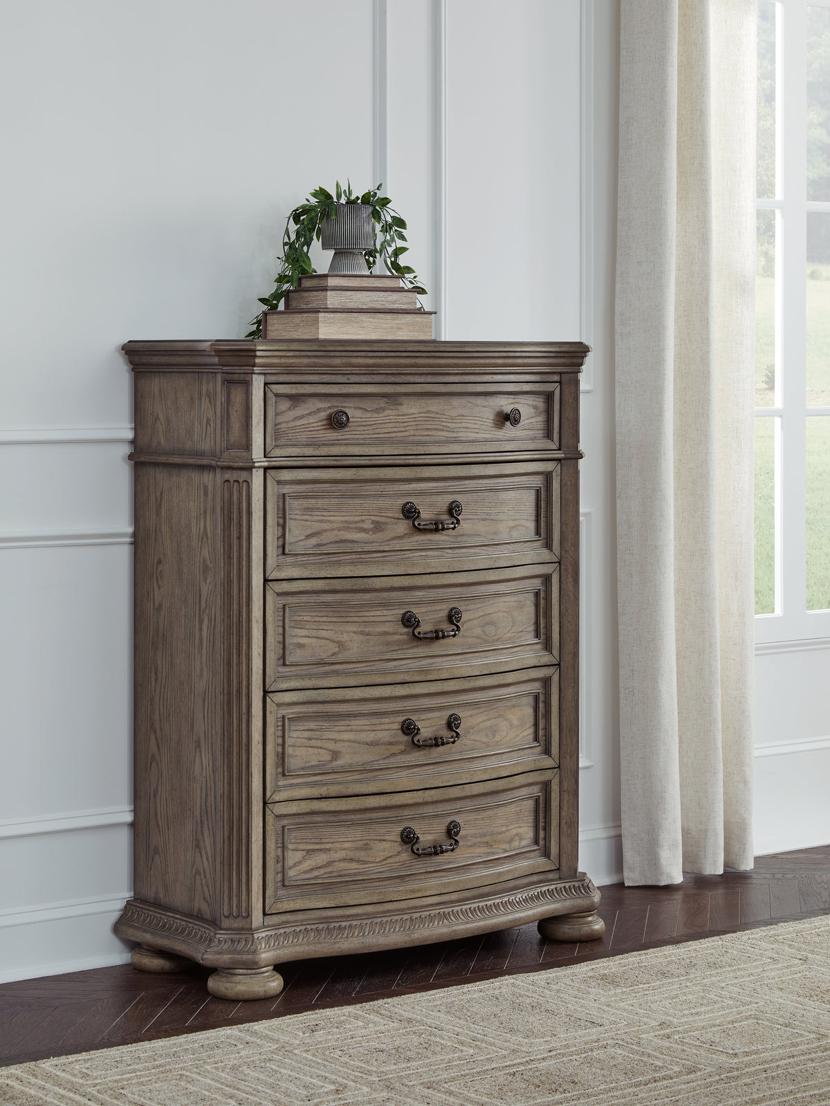Best Deals Furniture - Ashley Furniture - Ardenfield Chest of Drawers - Five Drawer Chest / Light Brown - B944-46