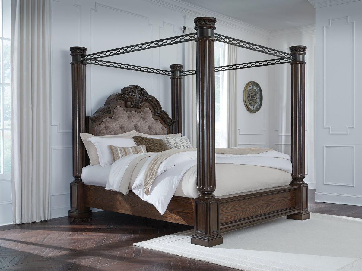 Best Deals Furniture - Ashley Furniture - Maylee King Canopy Bed - King Canopy Bed - B947B10