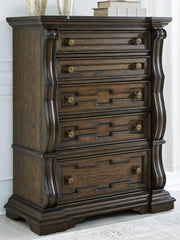 Best Deals Furniture - Ashley Furniture - Maylee Chest of Drawers - Five Drawer Chest / Dark Brown - B947-46
