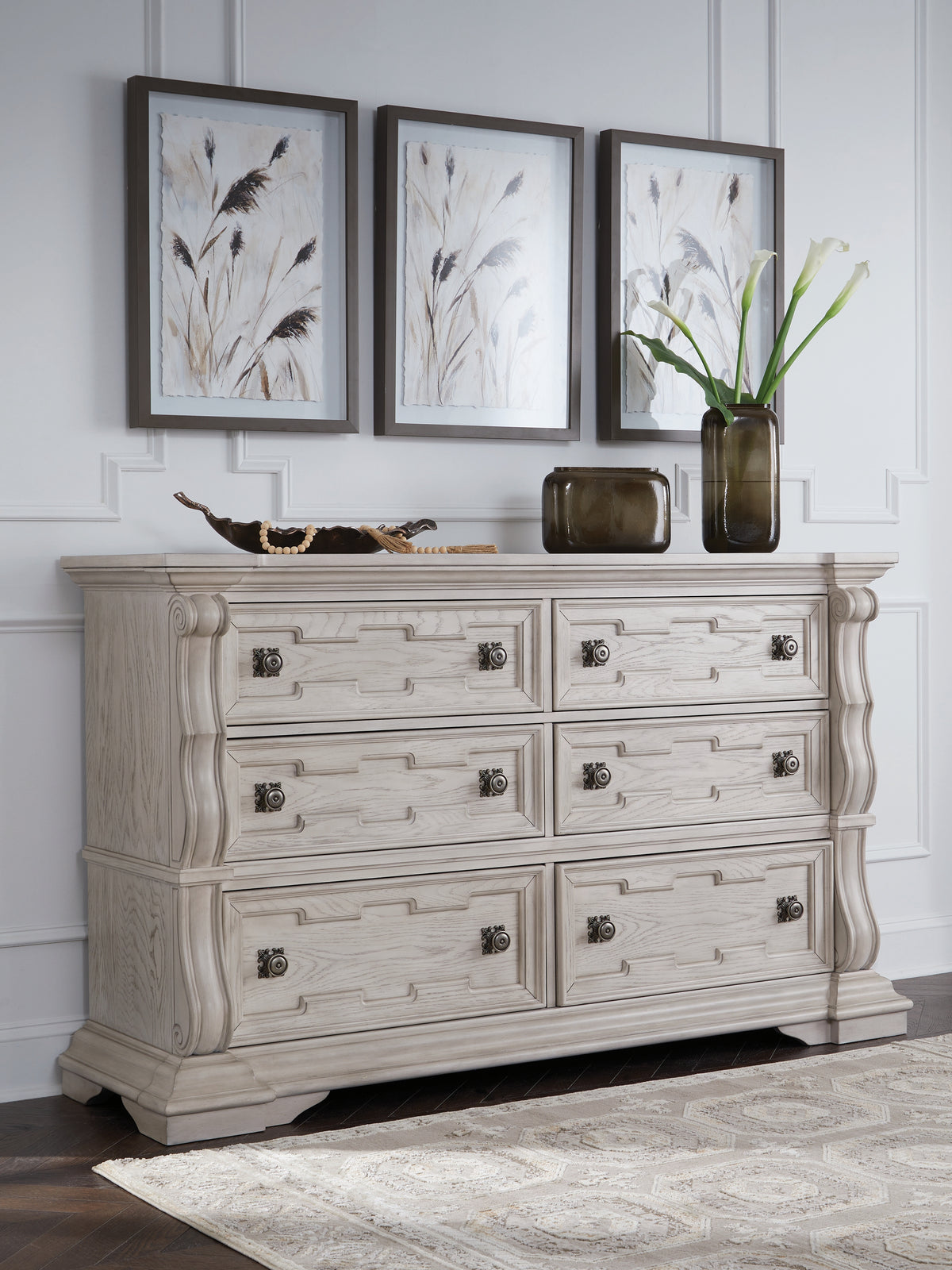 Best Deals Furniture - Ashley Furniture - Bruchandi Dresser - Dresser / Antique White - PCB948-31