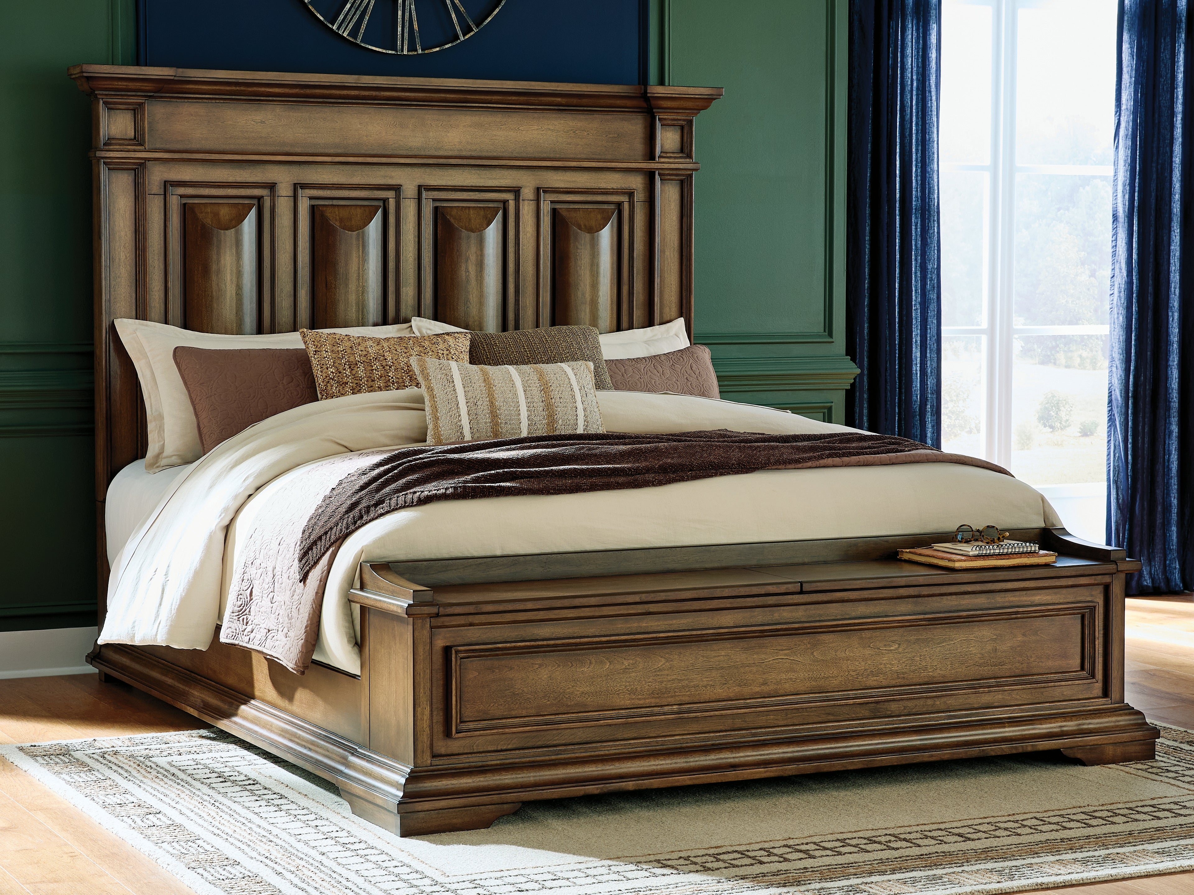 Best Deals Furniture - Ashley Furniture - Frantanna California King Panel Storage Bed - California King Panel Storage Bed - PCB949B9