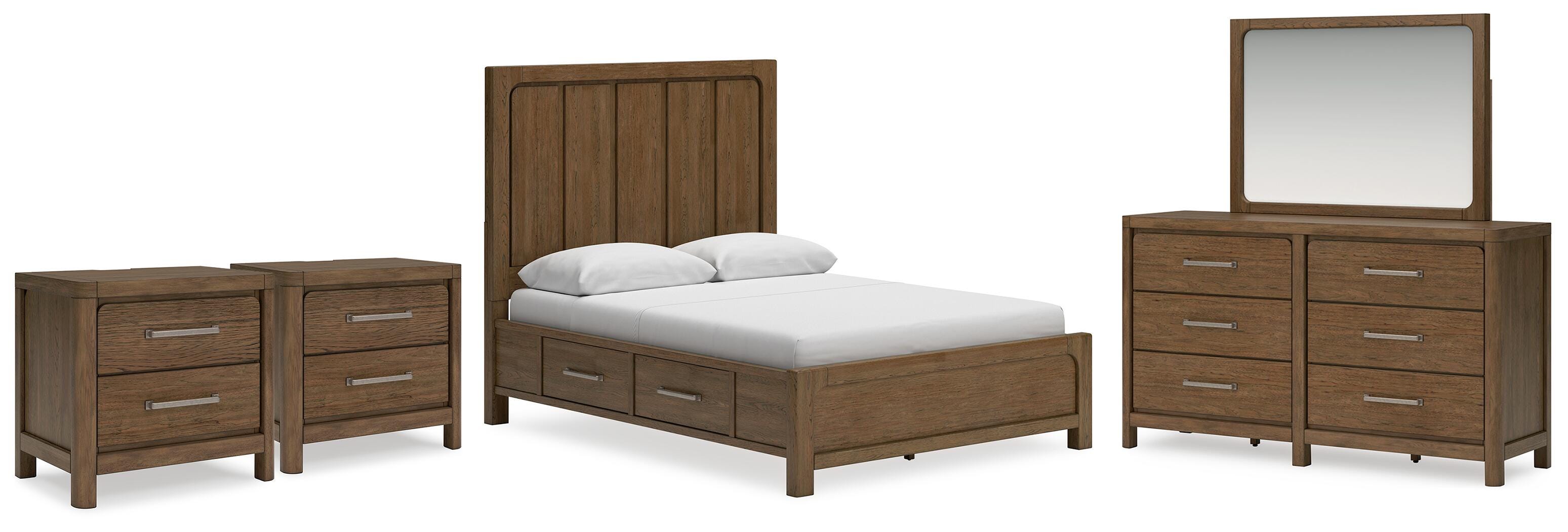 Best Deals Furniture - Ashley Furniture - Cabalynn Queen Panel Storage Bed, Dresser, Mirror and 2 Nightstands - Queen Panel Storage Bed, Dresser, Mirror and 2 Nightstands - B974B17
