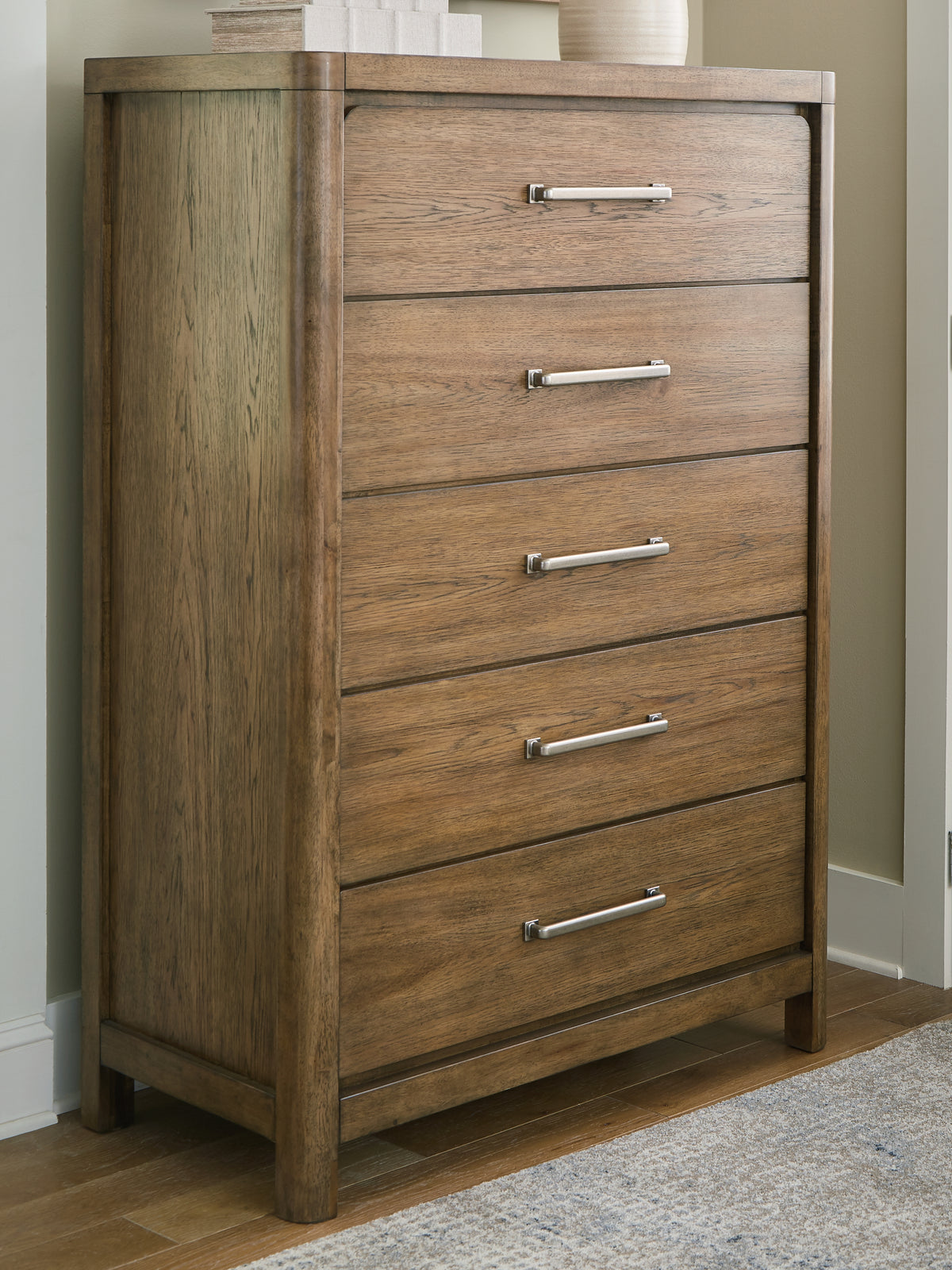 Best Deals Furniture - Ashley Furniture - Cabalynn Chest of Drawers - Five Drawer Chest / Light Brown - B974-46