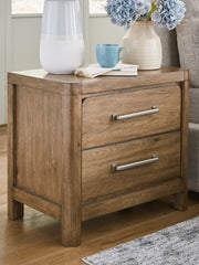 Best Deals Furniture - Ashley Furniture - Cabalynn Nightstand - Two Drawer Night Stand / Light Brown - B974-92