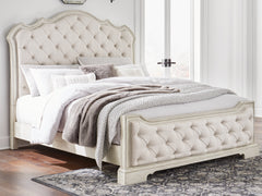 Best Deals Furniture - Ashley Furniture - Arlendyne California King Upholstered Bed - California King Upholstered Bed / Antique White - B980B5
