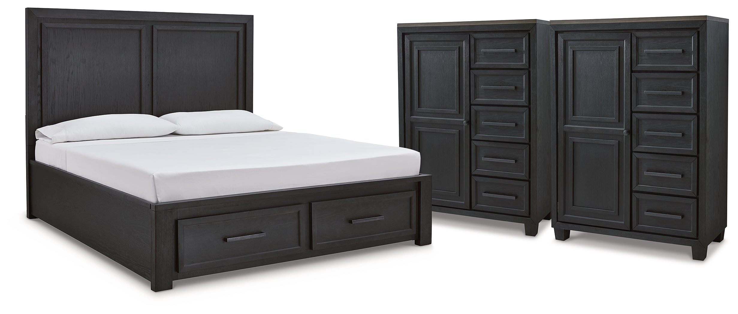 Best Deals Furniture - Ashley Furniture - Foyland King Panel Storage Bed and 2 Chests - King Panel Storage Bed and 2 Chests - B989B10