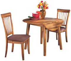 Best Deals Furniture - Ashley Furniture - Berringer Dining Table and 2 Chairs - Dining Table and 2 Chairs / Rustic Brown - D199D16