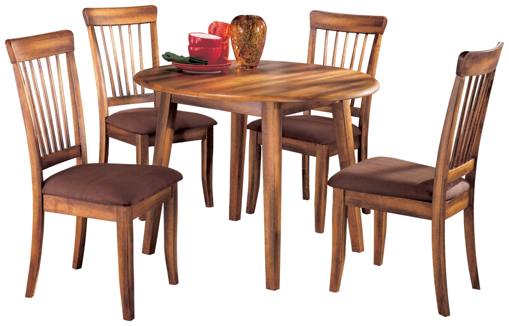 Best Deals Furniture - Ashley Furniture - Berringer Dining Table and 4 Chairs - Dining Table and 4 Chairs / Rustic Brown - D199D13