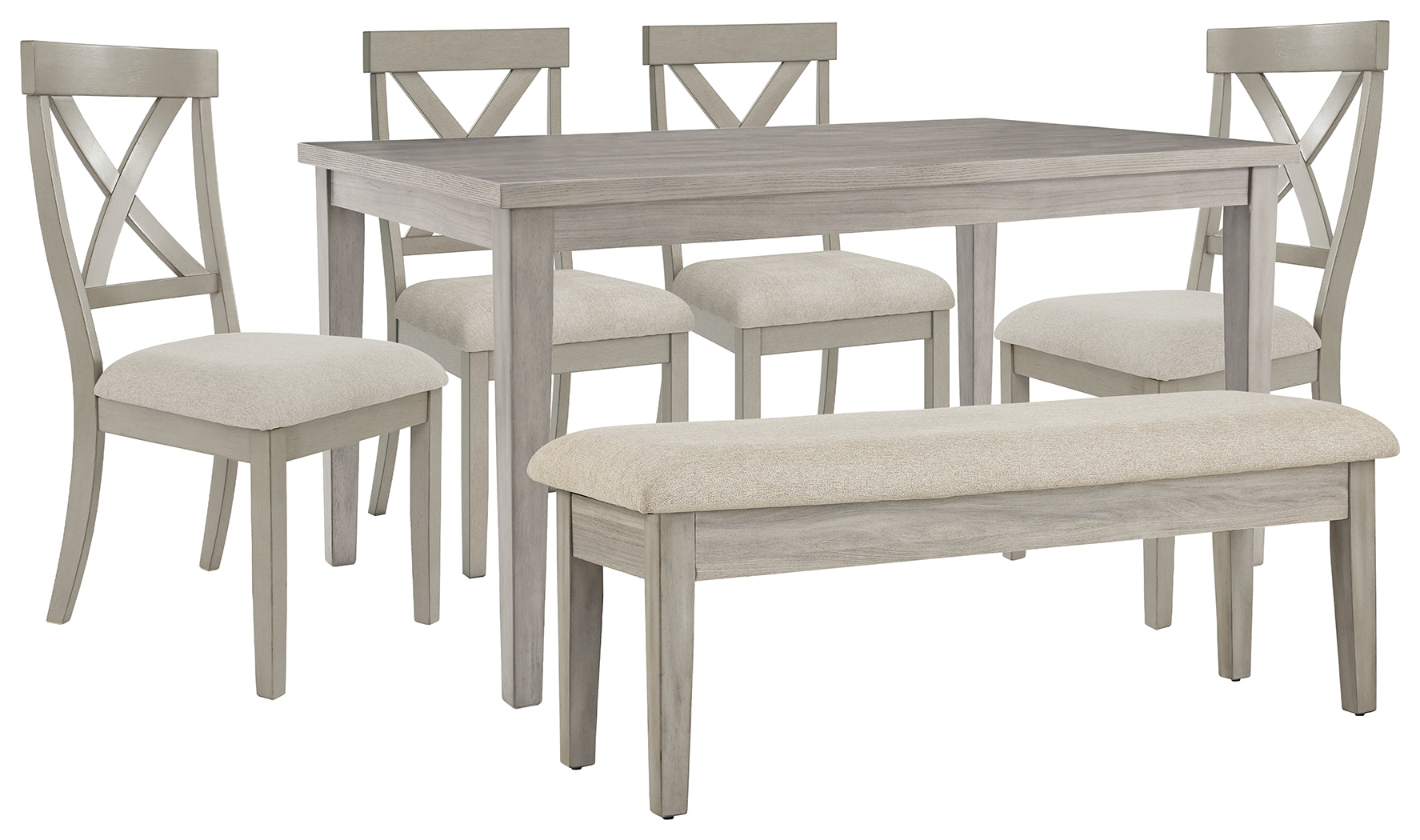 Best Deals Furniture - Ashley Furniture - Parellen Dining Table, 2 Chairs and Bench - Dining Table, 2 Chairs and Bench - D291D7