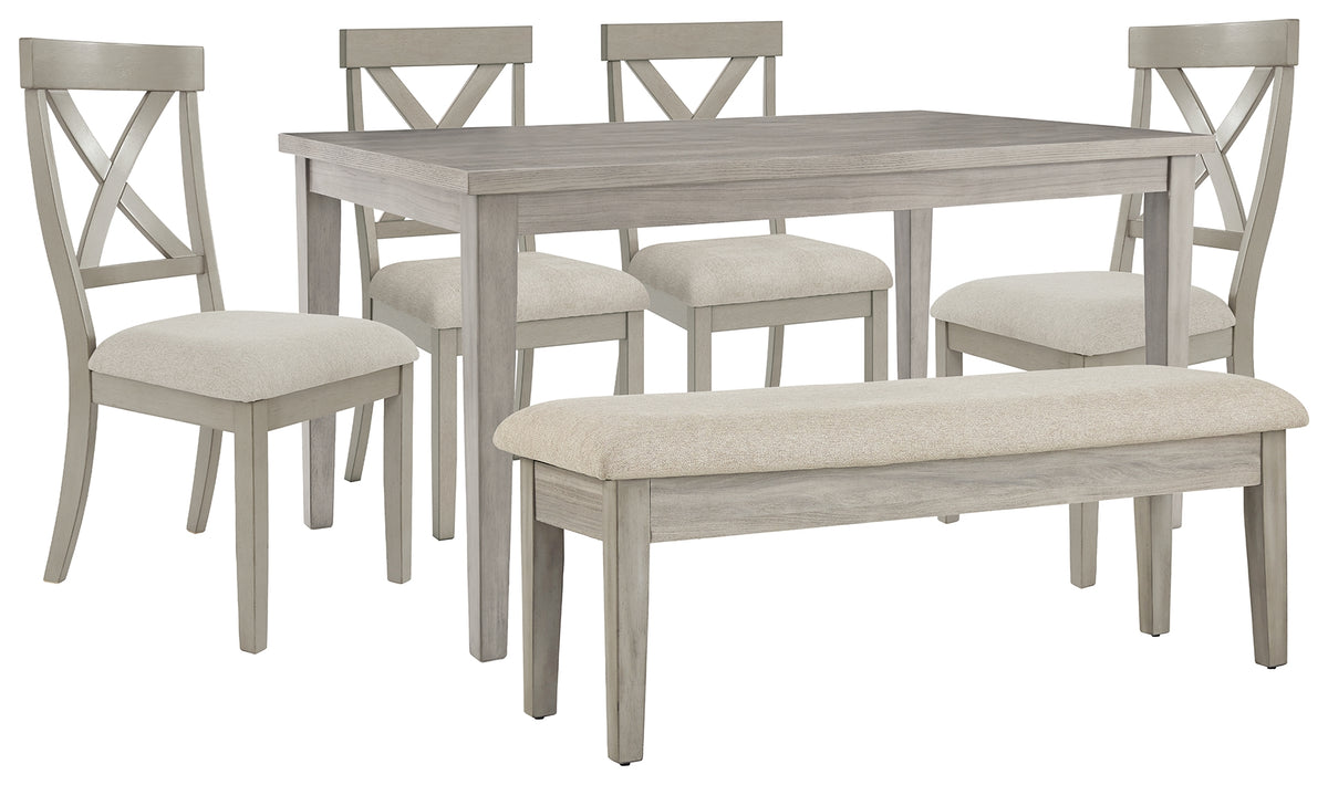 Best Deals Furniture - Ashley Furniture - Parellen Dining Table, 2 Chairs and Bench - Dining Table, 2 Chairs and Bench - D291D7