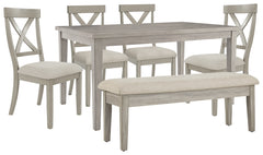 Best Deals Furniture - Ashley Furniture - Parellen Dining Table, 2 Chairs and Bench - Dining Table, 2 Chairs and Bench - D291D7