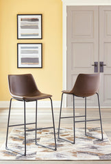 Best Deals Furniture - Ashley Furniture - Centiar Pub Height Bar Stool (Set of 2) - Pub Height Bar Stool (Set of 2) / Brown - D372-130X2