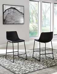 Best Deals Furniture - Ashley Furniture - Centiar Counter Height Bar Stool (Set of 2) - Counter Height Bar Stool (Set of 2) / Black - D372-624X2