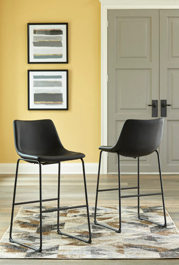 Best Deals Furniture - Ashley Furniture - Centiar Pub Height Bar Stool (Set of 2) - Pub Height Bar Stool (Set of 2) / Black - D372-630X2