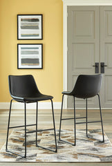 Best Deals Furniture - Ashley Furniture - Centiar Pub Height Bar Stool (Set of 2) - Pub Height Bar Stool (Set of 2) / Black - D372-630X2