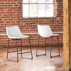 Best Deals Furniture - Ashley Furniture - Centiar Counter Height Bar Stool (Set of 2) - Counter Height Bar Stool (Set of 2) / White - D372-724X2