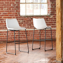 Best Deals Furniture - Ashley Furniture - Centiar Pub Height Bar Stool (Set of 2) - Pub Height Bar Stool (Set of 2) / White - D372-730X2