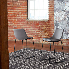 Best Deals Furniture - Ashley Furniture - Centiar Counter Height Bar Stool (Set of 2) - Counter Height Bar Stool (Set of 2) / Gray - D372-824X2