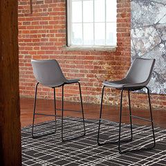 Best Deals Furniture - Ashley Furniture - Centiar Pub Height Bar Stool (Set of 2) - Pub Height Bar Stool (Set of 2) / Gray - D372-830X2