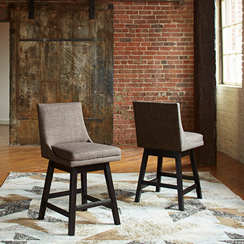 Best Deals Furniture - Ashley Furniture - Tallenger Counter Height Bar Stool (Set of 2) - Counter Height Bar Stool (Set of 2) / Light Gray - D380-424X2