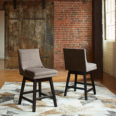 Best Deals Furniture - Ashley Furniture - Tallenger Counter Height Bar Stool (Set of 2) - Counter Height Bar Stool (Set of 2) / Light Gray - D380-424X2