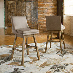 Best Deals Furniture - Ashley Furniture - Tallenger Bar Height Bar Stool (Set of 2) - Bar Height Bar Stool (Set of 2) / Beige - D380-530X2