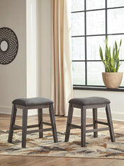 Best Deals Furniture - Ashley Furniture - Caitbrook Counter Height Upholstered Bar Stool (Set of 2) - Counter Height Upholstered Bar Stool (Set of 2) / Gray - D388-024X2