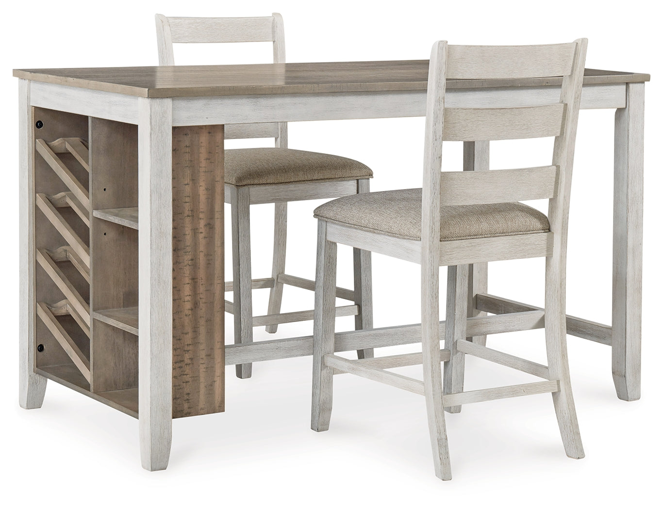 Best Deals Furniture - Ashley Furniture - Skempton Counter Height Dining Table and 2 Barstools - Counter Height Dining Table and 2 Barstools - D394D6
