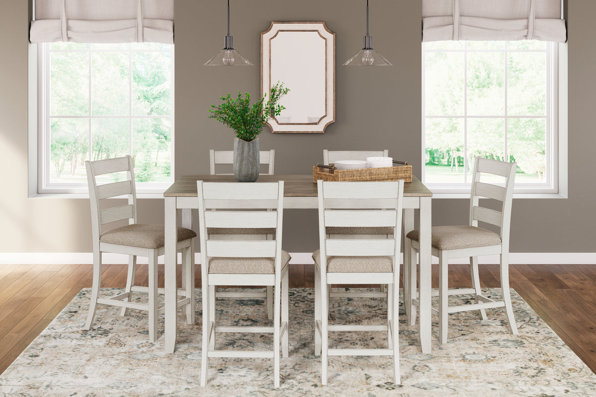 Best Deals Furniture - Ashley Furniture - Skempton Counter Height Dining Table and Bar Stools (Set of 7) - RECT DRM Counter TBL Set(7/CN) - D394-423