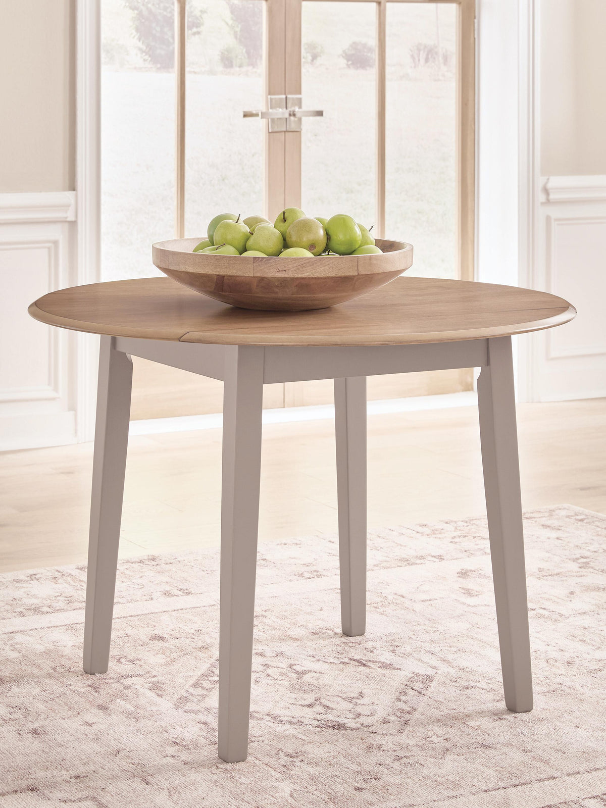 Best Deals Furniture - Ashley Furniture - Harperfeld Dining Drop Leaf Table - Round DRM Drop Leaf Table - PCD403-15
