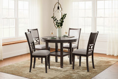 Best Deals Furniture - Ashley Furniture - Langwest Dining Table and 4 Chairs (Set of 5) - Dining Room Table Set (5/CN) / Brown - D422-225
