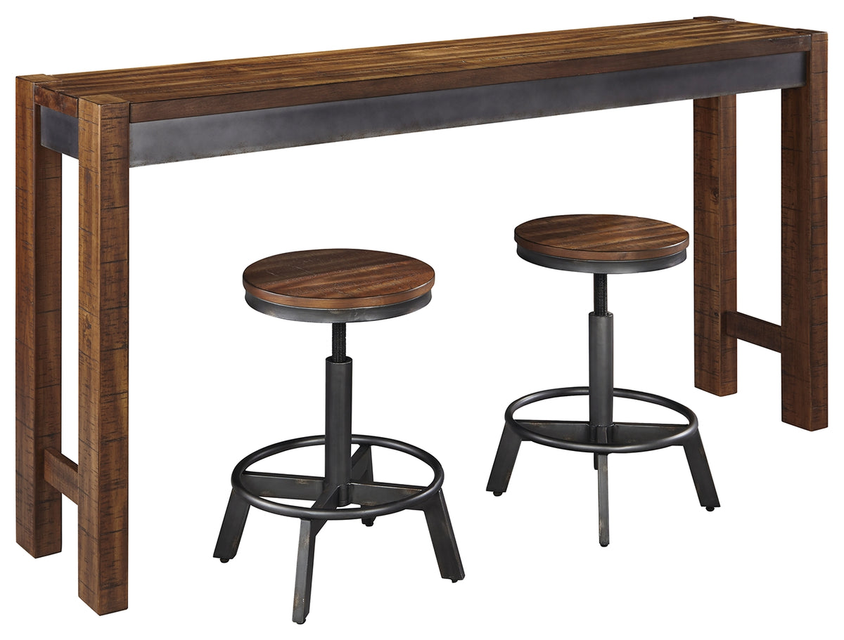 Best Deals Furniture - Ashley Furniture - Torjin Counter Height Dining Table and 2 Barstools - Counter Height Dining Table and 2 Barstools / Brown/Gray - D440D1