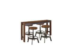 Best Deals Furniture - Ashley Furniture - Torjin Counter Height Dining Table with 4 Barstools - Counter Height Dining Table with 4 Barstools / Brown/Gray - D440D2