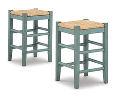 Best Deals Furniture - Ashley Furniture - Mirimyn Counter Height Bar Stool (Set of 2) - Counter Height Bar Stool (Set of 2) / Teal - D508-324X2