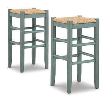 Best Deals Furniture - Ashley Furniture - Mirimyn Bar Height Bar Stool (Set of 2) - Bar Height Bar Stool (Set of 2) / Teal - D508-330X2