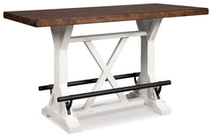 Valebeck Counter Height Dining Table and 8 Barstools