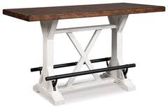 Valebeck Counter Height Dining Table and 8 Barstools