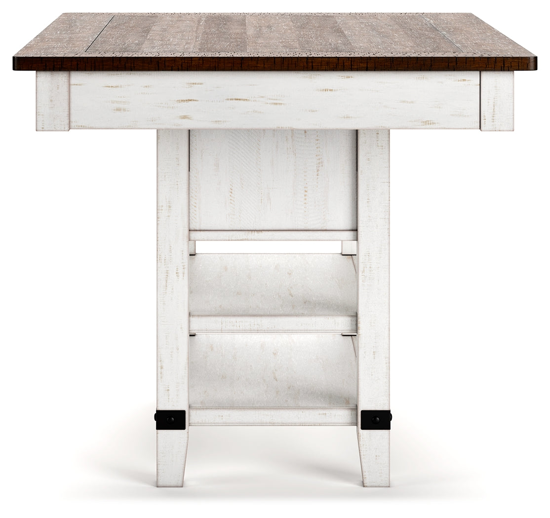 Valebeck Counter Height Dining Table and 6 Barstools