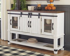 Best Deals Furniture - Ashley Furniture - Valebeck Dining Server - Dining Room Server / White/Brown - D546-60
