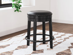 Best Deals Furniture - Ashley Furniture - Valebeck Counter Height Barstool - UPH Swivel Stool (1/CN) / Black - D546-824