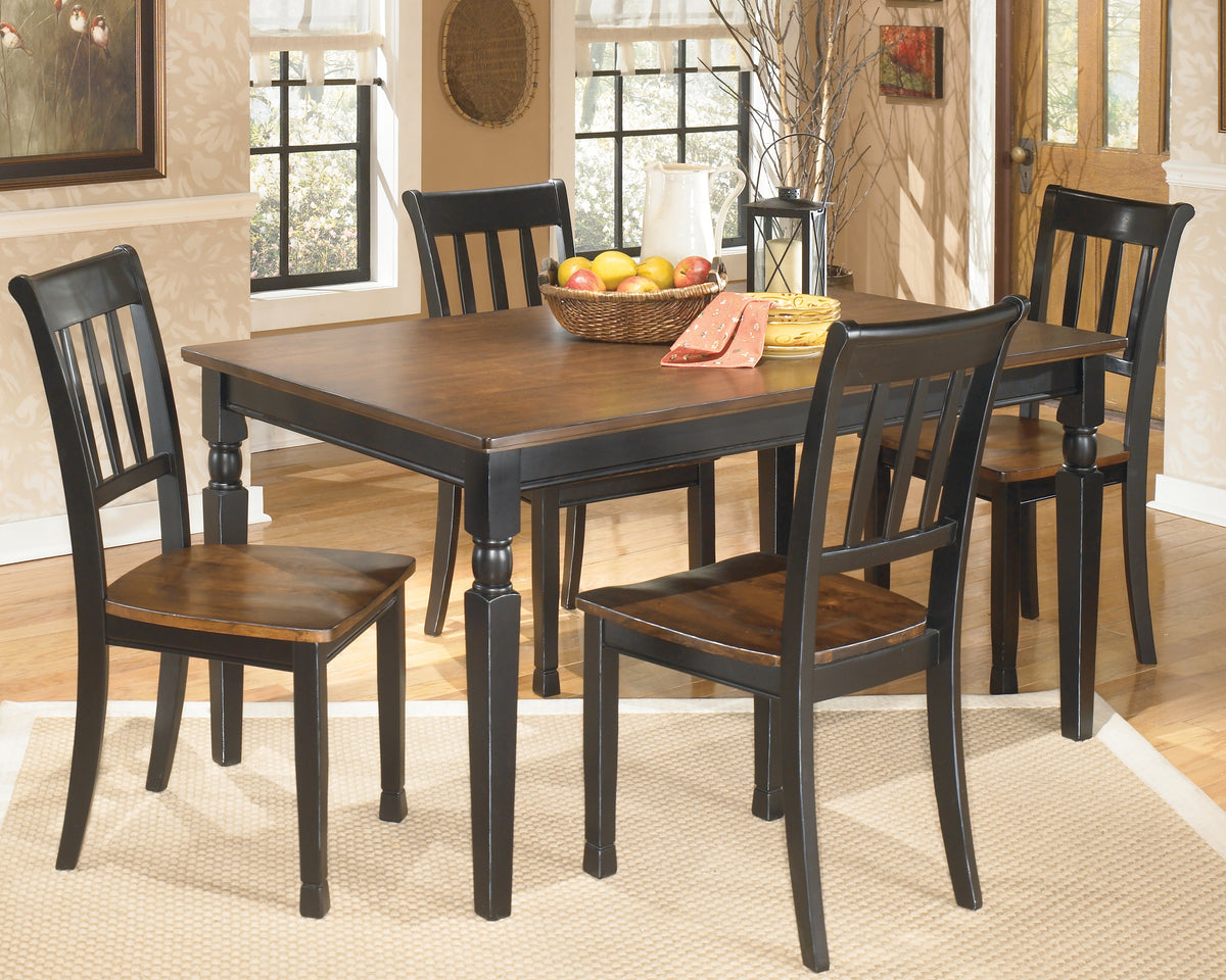 Best Deals Furniture - Ashley Furniture - Owingsville Dining Table and 4 Chairs - Dining Table and 4 Chairs - D580D8