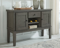 Best Deals Furniture - Ashley Furniture - Hallanden Dining Server - Dining Room Server / Gray - D589-60